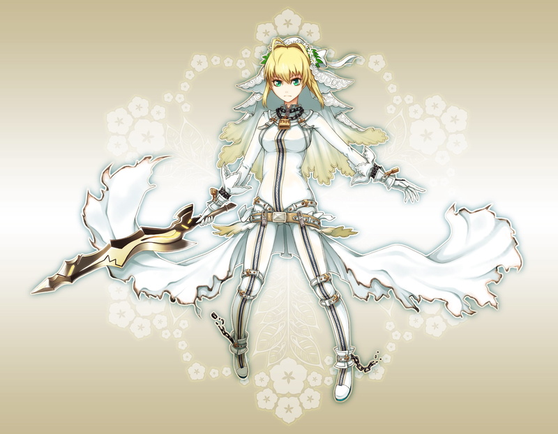 stay, saber, hair, blonde, fate, sword, 1080P, eyes, dress, weapon, green, bride, extra, night