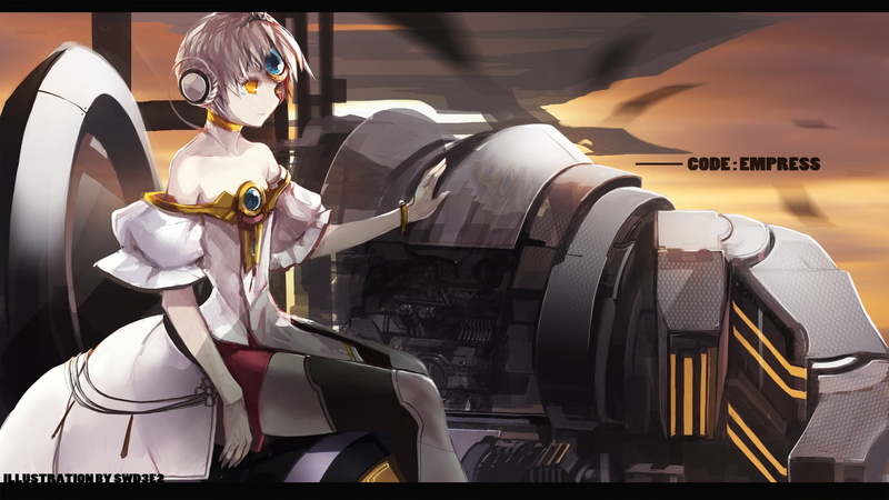 rear view, Eve (Elsword), day, Elsword, people, thigh-highs, anime girls, land vehicle, human representation, protection, adult, glass - material, occupation