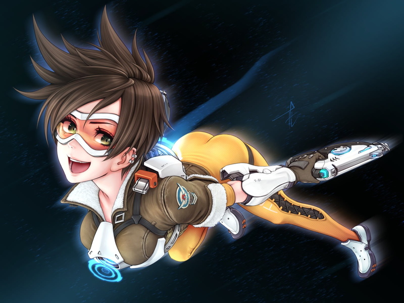 real people, Overwatch, representation, mouth open, hairstyle, hair, lifestyles, emotion, gun, indoors, 720P, adult, front view, young women, mouth, glasses