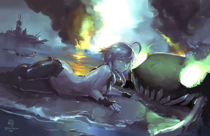 gloves, festival, day, nature, class, ship, no people, 1080P, Kantai Collection, long exposure, water, Wo-Class Aircraft Carrier, blurred motion, indoors