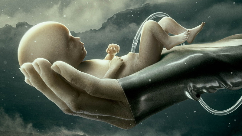 baby, series, HBO, clouds, Amanda Collin, Raised by Wolves, science fiction, hand gesture, latex, 1080P, TV Series, Mother