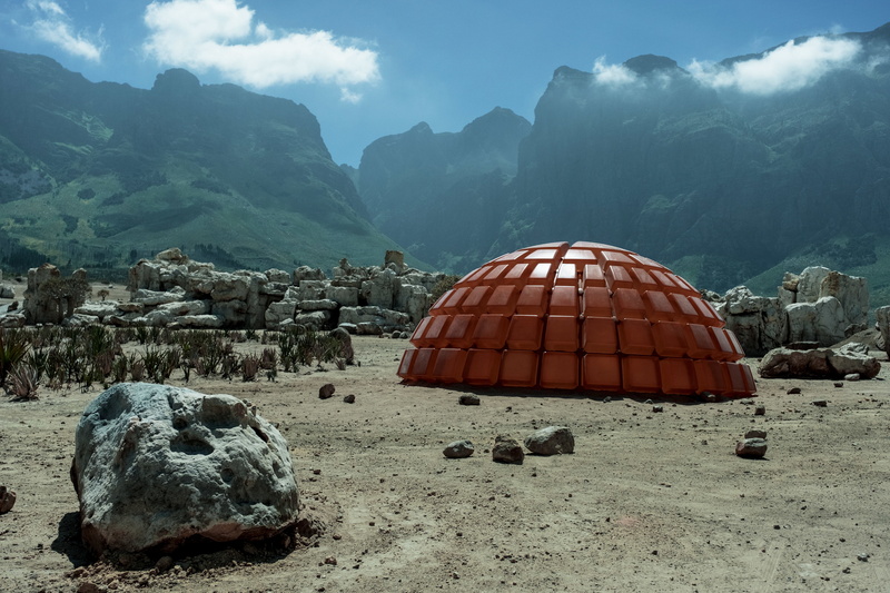 tent, rock, nature, TV Series, clouds, 4K, plants, Raised by Wolves, HBO, landscape, mountains
