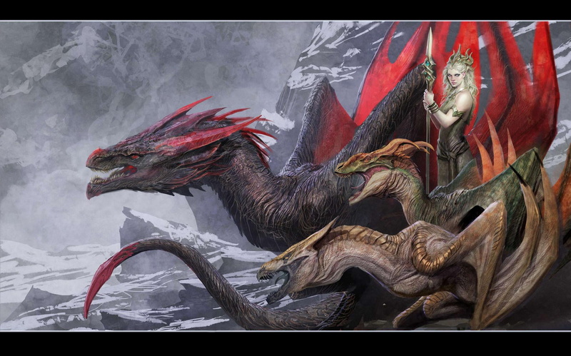 spooky, horror, close-up, representation, 1080P, dragon, sculpture, day, animal, three, the mother of dragons, Daenerys Targaryen, digital