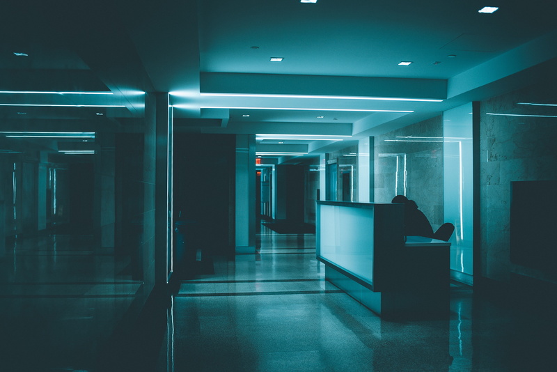 glass - material, flooring, girl, tiled floor, indoor, corridor, modern, lights, arcade, illuminated, exit, woman, mirror, glass, reflection, tile, built structure