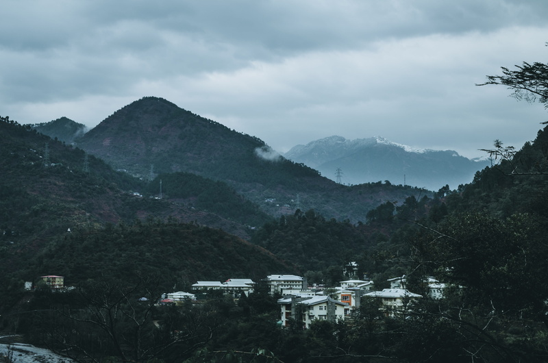 plant, india, cloud - sky, trees, built structure, environment, sky, moody, high angle view, no people, mountains, 4K, day, tree, indian institute of technology