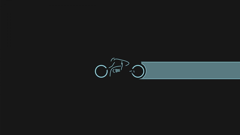 Light Cycle, 1080P, minimalism, Tron