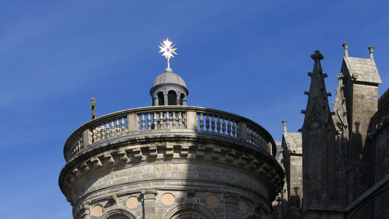 clear sky, building, spire, spirituality, no people, tour, vannes, tower, france, place of worship, architectural column, belief, building exterior, nature