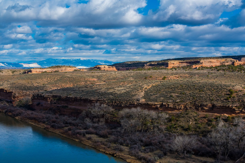fruita, beauty in nature, 5K, river, travel destinations, spaces, landscape, united states, scenics - nature, architecture, clouds, solid, day, rock - object