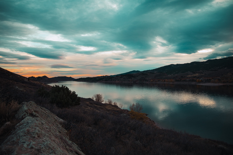 landscape, cloud - sky, horsetooth reservoir, mountain, no people, sunset, horsetooth, colorado, sky, non-urban scene, united states, environment, nature