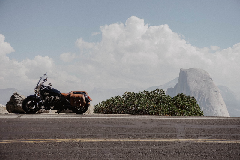 5K, car, day, cruiser, motorcyle, half dome, road, harley, yosemite, plant, yosemite valley, street, sign, black, outdoors, nature, biker, city, glacier point