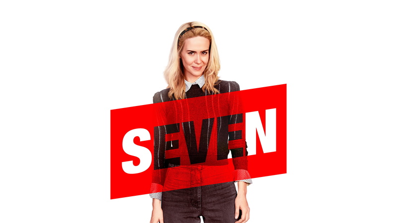 adult, blond hair, movies, consumerism, women, 4k, looking at camera, cut out, text, hairstyle, oceans eight, portrait, sarah paulson, oceans 8, holding