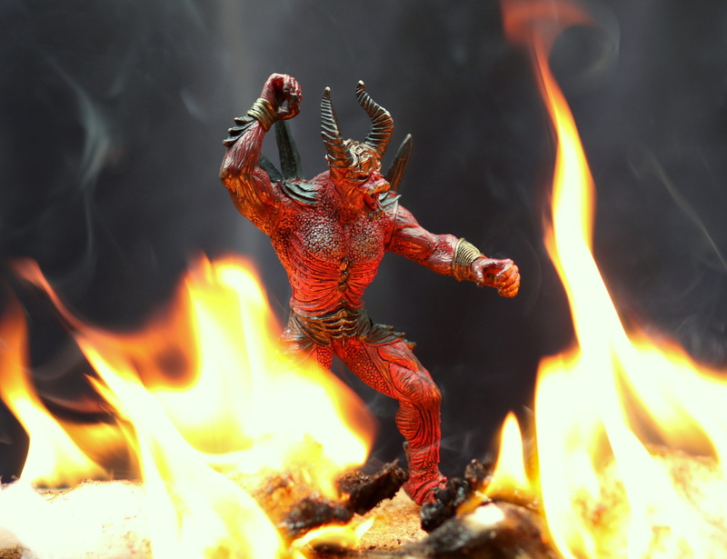 flame, animal, fire, nature, log, horns, orange color, no people, animal themes, hell, heat - temperature, wood - material, close-up, selective focus, outdoors