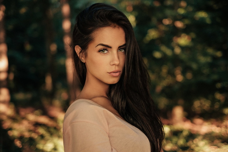 Depth Of Field, Green Eyes, Brunette, Model, Marlen Alvarez Valderrama, 1080P, Girl, Models, Woman