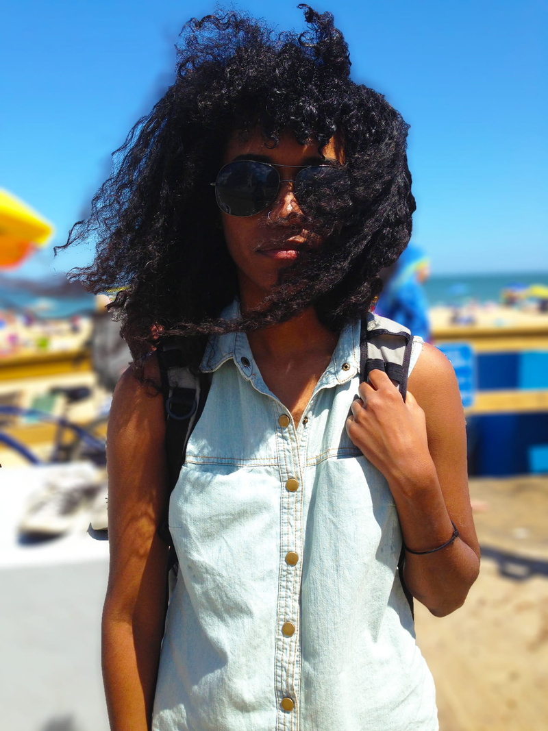 day, top, young Adult, sleeveless, beach, shades, leisure activity, hairstyle, Autumn, real people, 720P, standing, adult, chambray, hair, woman, shirt