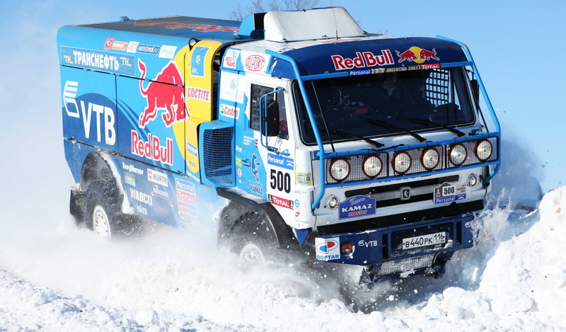 Truck, Kamaz, racing, Rally, vehicle, 1080P, sport, snow