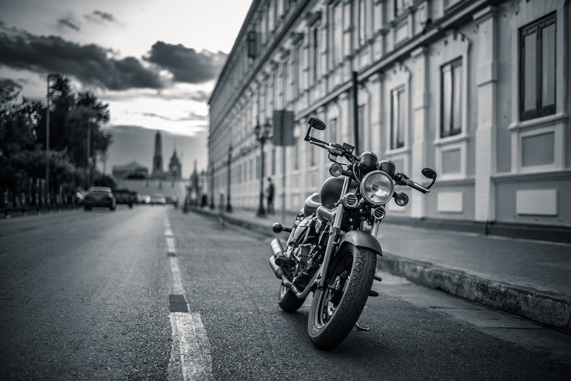 1080P, modified, Heavy bike, Harley Davidson, monochrome, motorcycle, Harley-Davidson