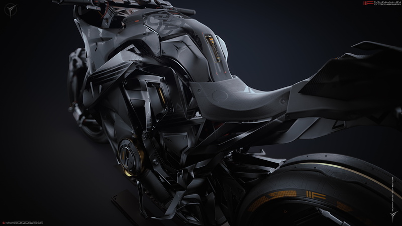 3D, 4K, artwork, bikes, digital art, superbike, CGI, gray background, ArtStation, Munkhjin Otgonbayar, futuristic, motorcycle, Heavy bike