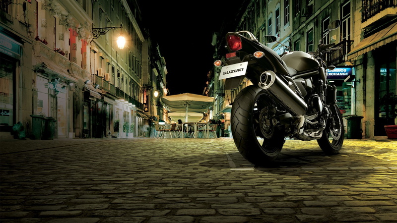 motorcycles, 1080P, STREET, hd, dark, Suzuki, art, bandit