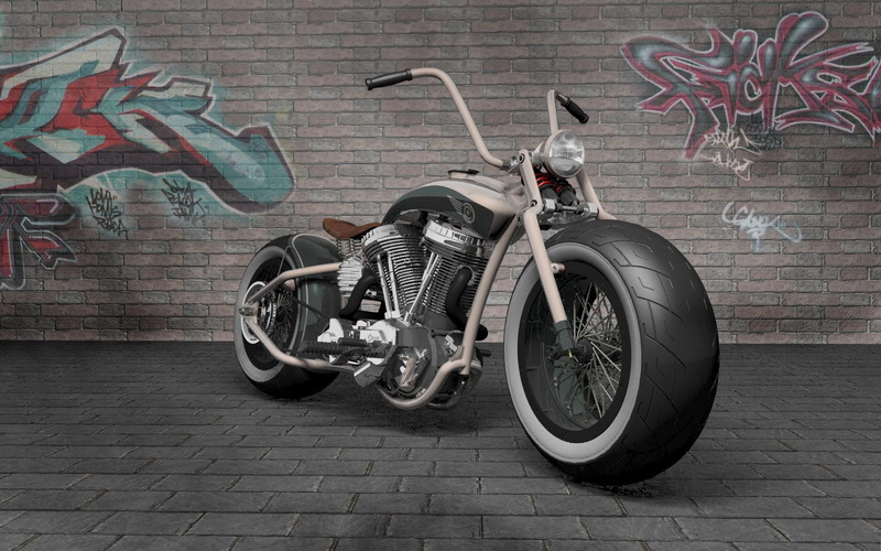 art, hd, bobber, motorcycles, 720P, n