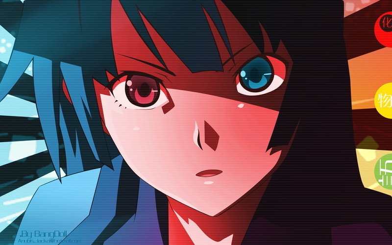 2K, Senjougahara Hitagi, hitagi, hot, art, senjougahara, hd, anime, Bakemonogatari, x