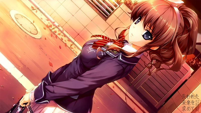 1080P, ushinawareta mirai wo motomete, mirai, brown, anime, hair, anime girl, uniforms, motomete, female, character, wo, ushinawareta, school uniforms