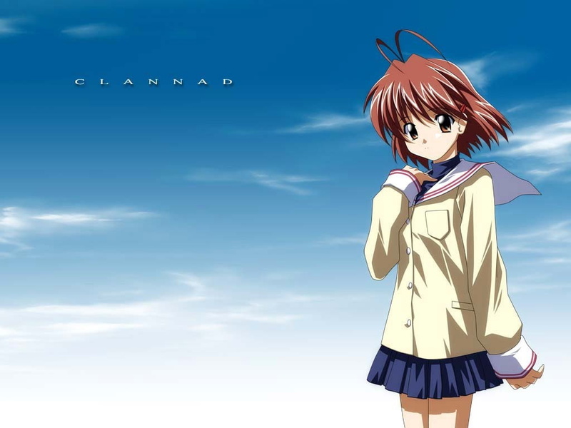 Furukawa Nagisa, women, offspring, females, copy space, adult, standing, one person, beauty, nature, fantasy, Clannad, child, cloud - sky, 480P, outdoors