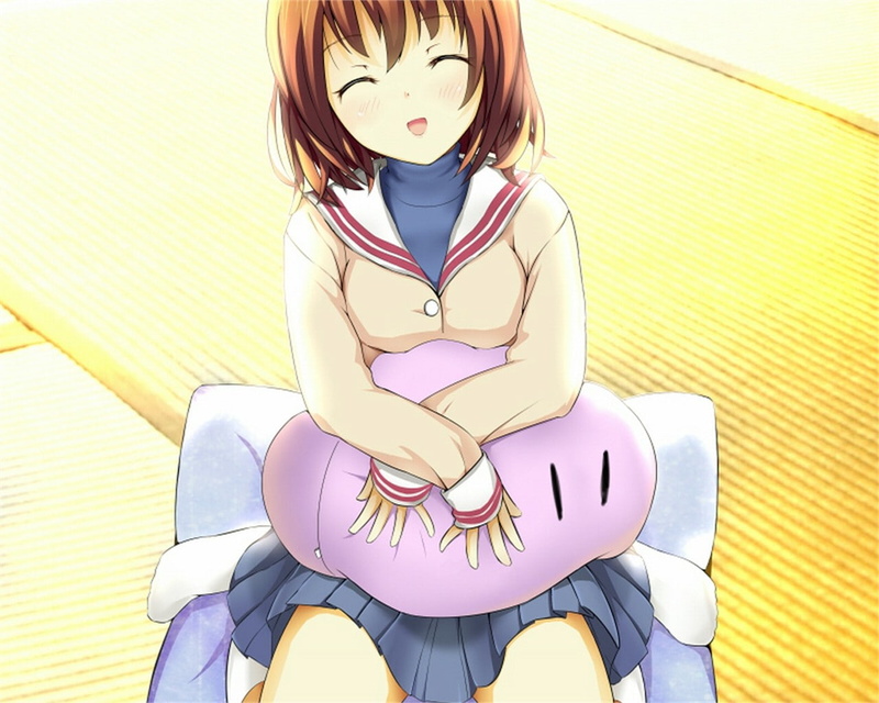 front view, sunlight, Clannad, clothing, women, representation, beautiful woman, real people, day, dango, lifestyles, young adult, anime girls, smiling