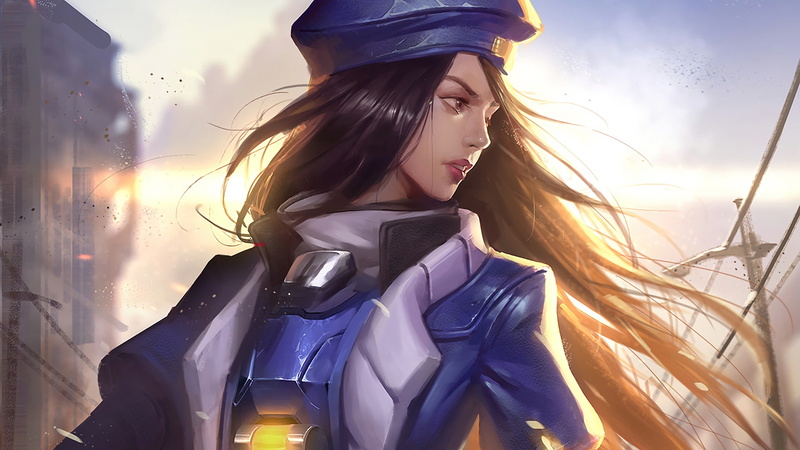 women, Ana (Overwatch), brunette, Overwatch, artwork, looking away, digital art, video games, long hair, 1080P