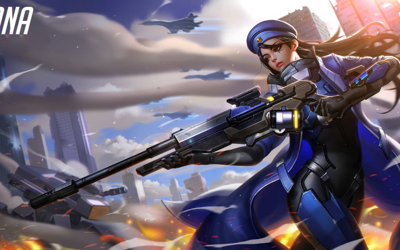 people, gun, illuminated, lifestyles, weapons, futuristic, three quarter length, sunlight, nature, ana, one Person, blue, cloud - sky, blizzard entertainment