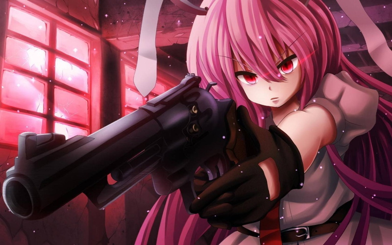 Touhou, 720P, fan art, anime, reisen udongein inaba gun, Reisen Udongein Inaba