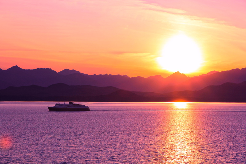 nature, transportation, ship, sunlight, beauty in nature, yellow, water, bay, tracy arm-fjords terror wilderness, orange, outdoors, united states, scenics - nature