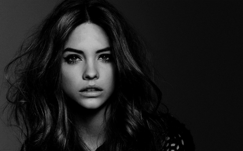 portrait, 1080P, brunette, Barbara Palvin, face, model, monochrome, women