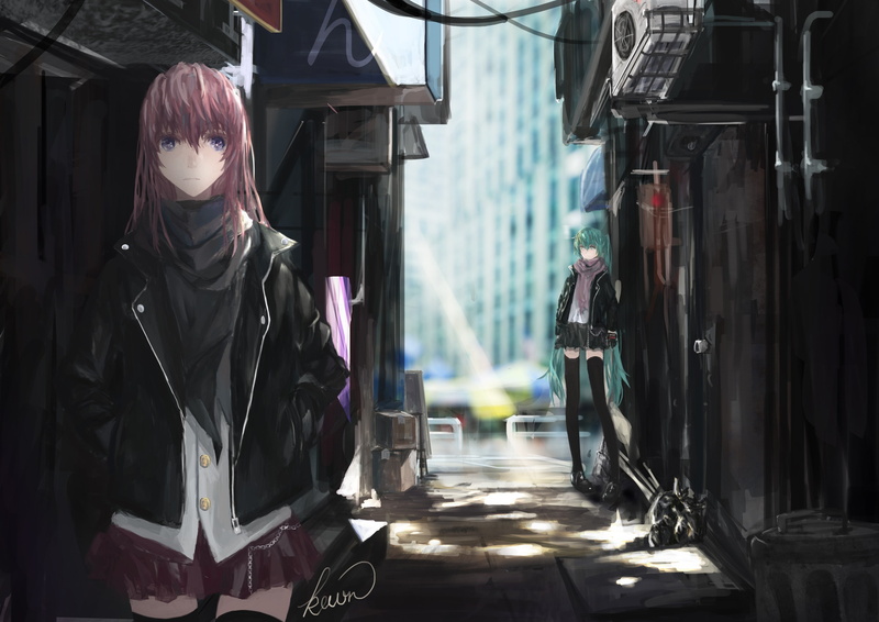 Vocaloid, Hatsune Miku, Megurine Luka, 2K
