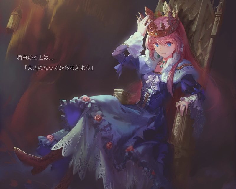 dress, Vocaloid, 480P, Megurine Luka, crown