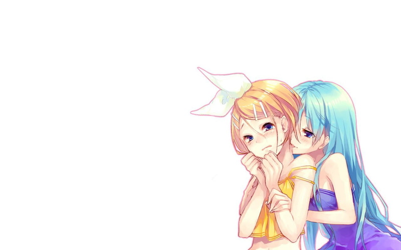 Hatsune Miku, 720P, costume, indoors, hair, loli, representation, blond hair, females, copy space, girls, anime girls, lifestyles, hairstyle, childhood
