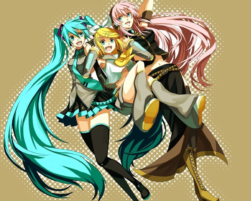 male likeness, colored background, megurine, Anime, holiday, luka, Hatsune Miku, Luka Megurine, temptation, indoors, art and craft, miku, representation