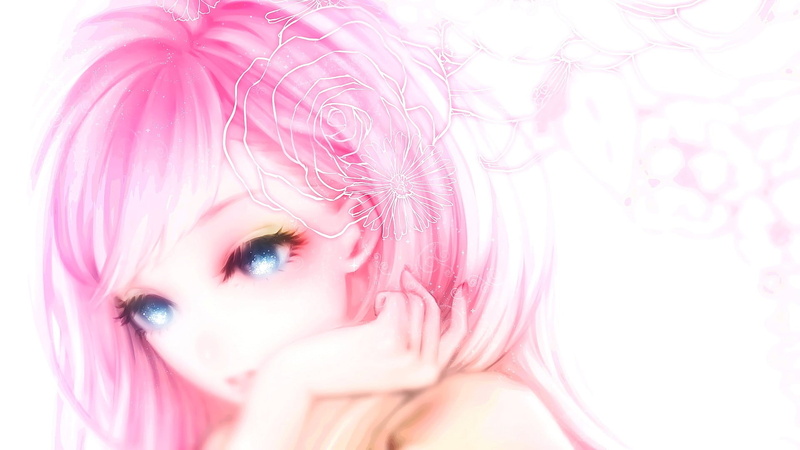 pink color, pink hair, fashion, hair, contemplation, anime girls, open mouth, hairstyle, 1080P, dyed hair, body part, headshot, anime, Vocaloid, women