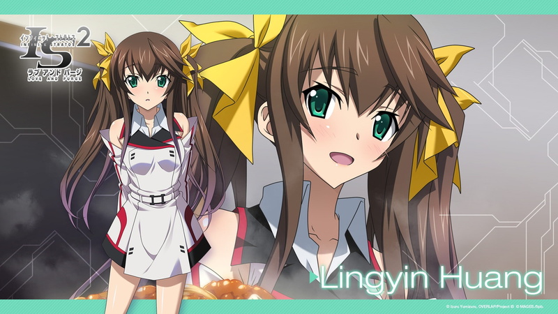 twintails, Huang Lingyin, Infinite Stratos, anime girls, 1080P, brunette, school uniform, anime