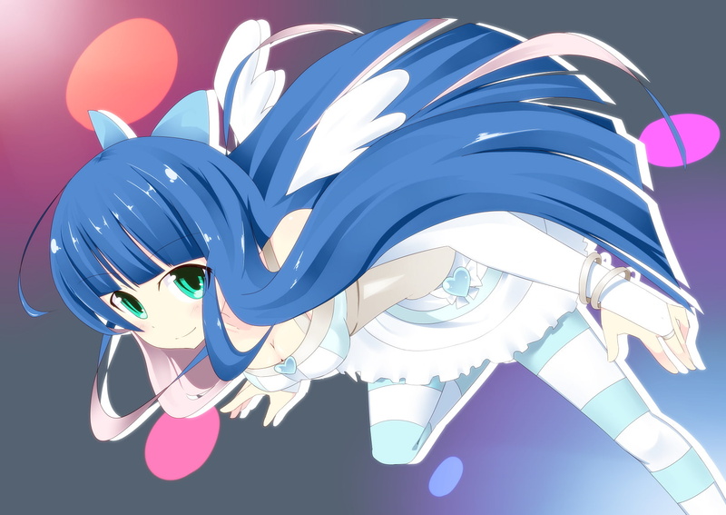 720P, hair, tunamayochan, blue, character, garterbelt, panty, stocking