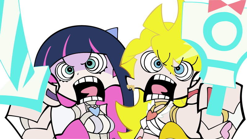 4K, Anarchy Stocking, Anarchy Panty, Panty And Stocking With Garterbelt, angel, Anime Girls, anime