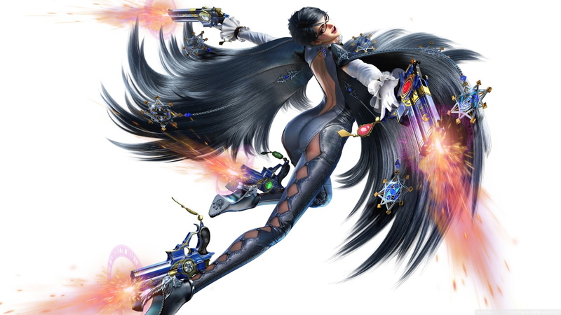 young adult, glasses, men, activity, riding, women, portrait, nature, video games, low angle view, white background, wings, 2K, Bayonetta 2, gun, ride