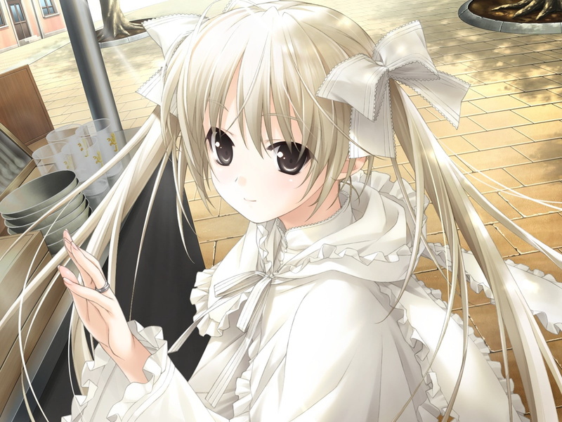 art, abstract, girls, cg, twintails, d, Ribbons, game, kasugano, sora, Yosuga no Sora, 720P, game cg, Kasugano Sora, yosuga, hd, anime