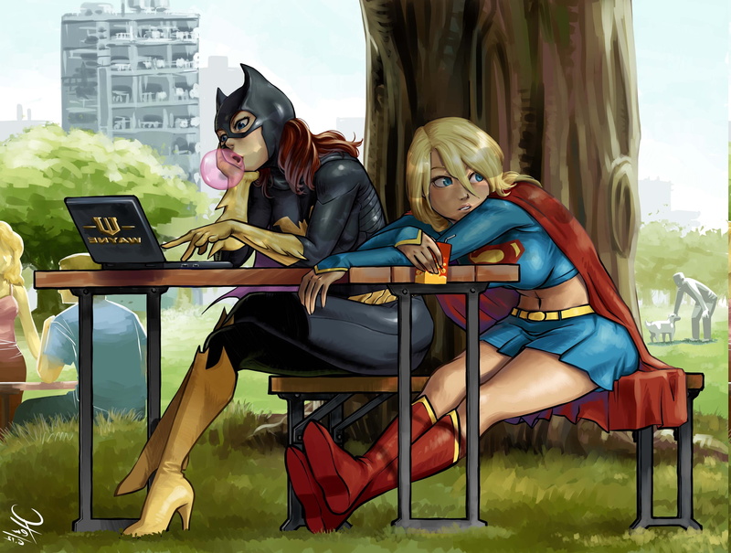 Supergirl, women, 2K, architecture, Superheroines, human representation, lifestyles, seat, full length, mask, casual clothing, young women, young adult