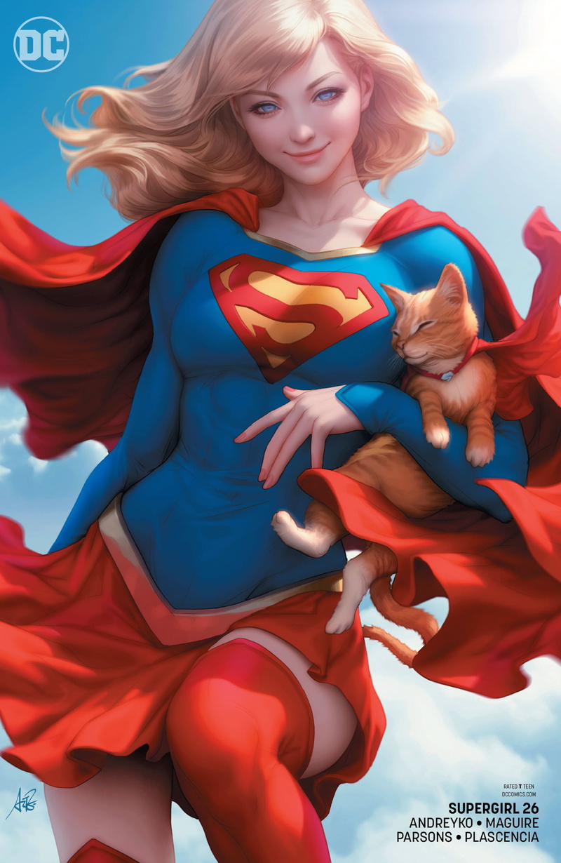 poster, Supergirl, superheroines, DC Comics, blonde, 2K, cats, superhero, artwork