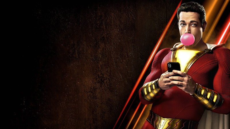 smartphone, costume, phone, Billy Batson, hero, DC comics, gum, Zachary Levi, Shazam, DC, bubble, 2019, 4K