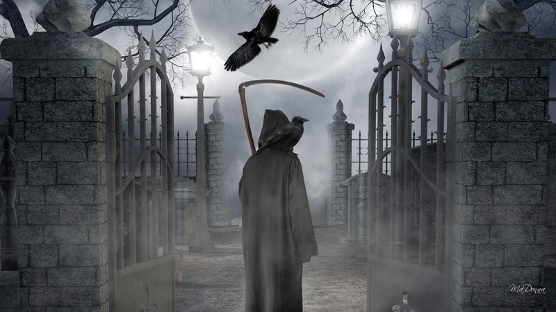 mist, gothic, haunting, watcher, halloween, grim, spectral, uncanny, character, reaper, grave, horrifying, ghoulish, 1080P, poster, ghastly