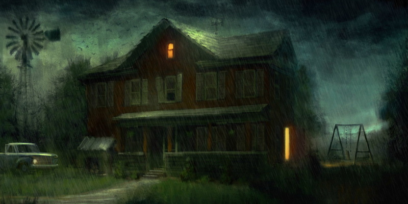 horror, landscape, mist, haunted, house, 4K, dark, halloween