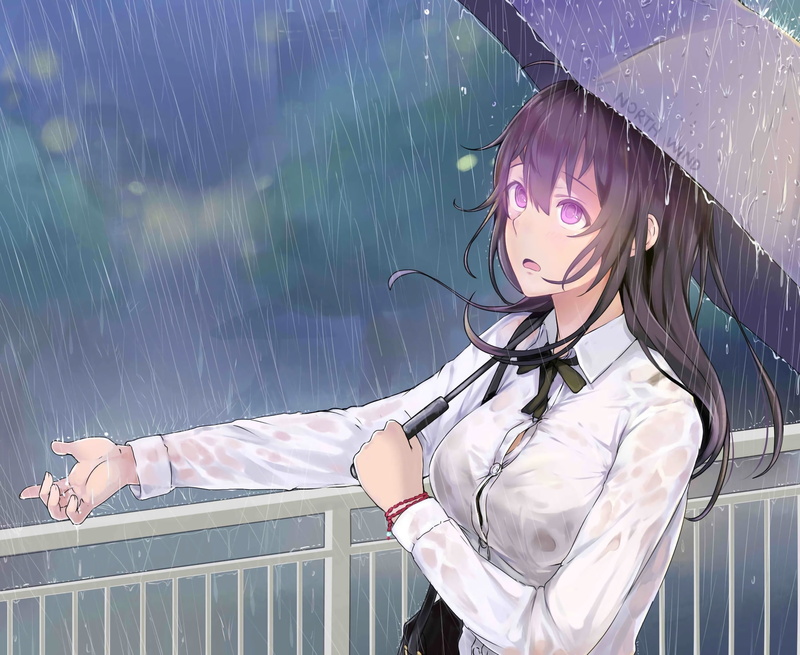 konachan, sanshio, rain, com, beifeng, original, han, 250843, water, umbrella, 1080P, miyaura
