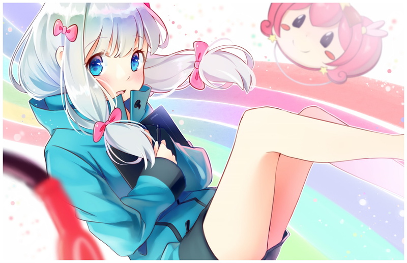 nature, Anime, representation, ribbons, close-up, digital composite, day, choice, auto post production filter, fashion, art and craft, blue, graphic tablet