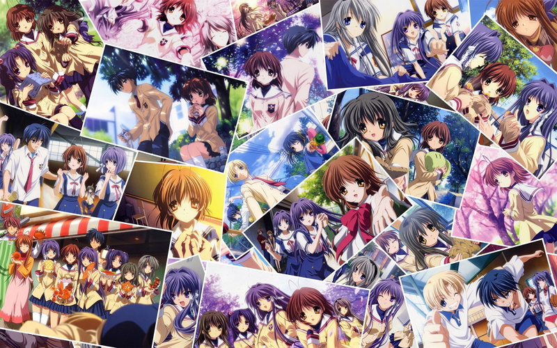 Clannad, retail, crowd, Youhei Sunohara, multi colored, Fuuko Ibuki, lifestyles, Mei Sunohara, leisure activity, 1080P, mixed age range, real people, Ryou Fujibayashi